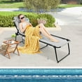thumbnail image 4 of Costway Patio Folding Chaise Lounge Chair Portable Sun Lounger with Adjustable Backrest Gray, 4 of 10