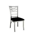 thumbnail image 3 of Bowery Hill 19" Contemporary Stainless Steel Dining Chair in Silver (Set of 2), 3 of 7