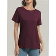 thumbnail image 5 of Womens Short Sleeve Basic Shirts Crewneck Tees Loose Fit Fashion Tops Casual Summer Clothes, 5 of 7