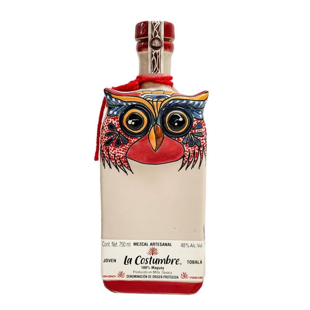 Mezcal Artesanal Búho La Costumbre Tobalá Cerámica 750 ml El Búho Mezcal