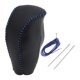 thumbnail image 1 of Cubierta de Pomo de Cambio de Marcha Antideslizante Unique Bargains para Mazda CX-30 2020-2022 Negro Azul Cuero Sintético, 1 of 1