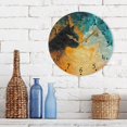 thumbnail image 3 of Black and White Cat Confront Round Wall Clock Silent Analog Battery Operated Gold Pointer Home Decor 9.84" Diameter, 3 of 11