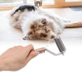 thumbnail image 4 of Dog Rake Brush, 2 in 1 Deshedding Double Sided Wooden Handle Knots Removal Pet Grooming Rake  for Dogs, 4 of 8