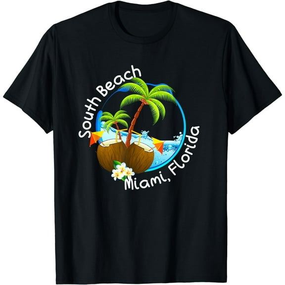 South Beach Miami T Shirt Florida Beach Sun Sand T-Shirt
