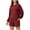 Wine, variant on Plus Size Sweatsuits Womens Long Sleeve Loose Sweatshirt Womens Tops Pocket Blouses Long Sleeve Round-Neck Blouses Two Piece Sports Suit Set S-180 White XXL