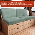 thumbnail image 6 of 2pc Boho Style Rv Sofa Cover Set - Elastic  Easy Installation  Machine Washable - Dust-proof  Anti-pet Scratching - Sofa and Camper Protector - Includes Backrest and Bench Cushion Cover, 6 of 7