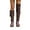 Brown, variant on POROPL Knee High Boots for Women Low Heel Pointed Toe Buckle Knight Shoes,Boots for Saving Size 4.5