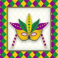 thumbnail image 2 of SD Graphics Studio 26x26 Black Ornate Wood Framed with Double Matting Museum Art Print Titled - Mardi Gras Mask, 2 of 4