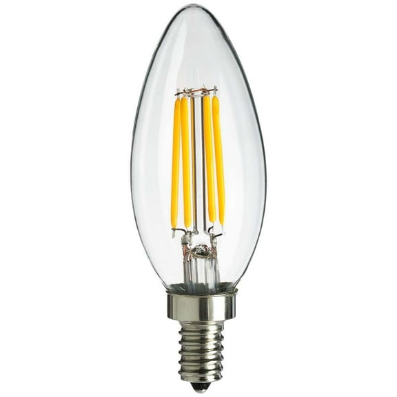 Sunlite 5w LED B11 Torpedo Tip Chandelier E12 Base 5000K Bulb - 60W Equiv