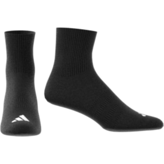 adidas Men's Half Crew Solid Socks, Black, 12.5-15