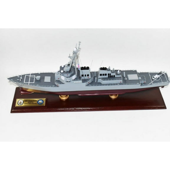 USS Arleigh Burke (DDG-51) Model,Navy,Scale Model,Mahogany,Arleigh Burke Class Destroyer