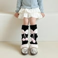 thumbnail image 4 of CPNG Winter Warm Leg Warmers High Lolita Bow Colorblock Leg Sleeve Socks for Girls Kawaii Knitted Legwarmers Cute Soft Socks Accessories Kids Fashion Socks, 4 of 6