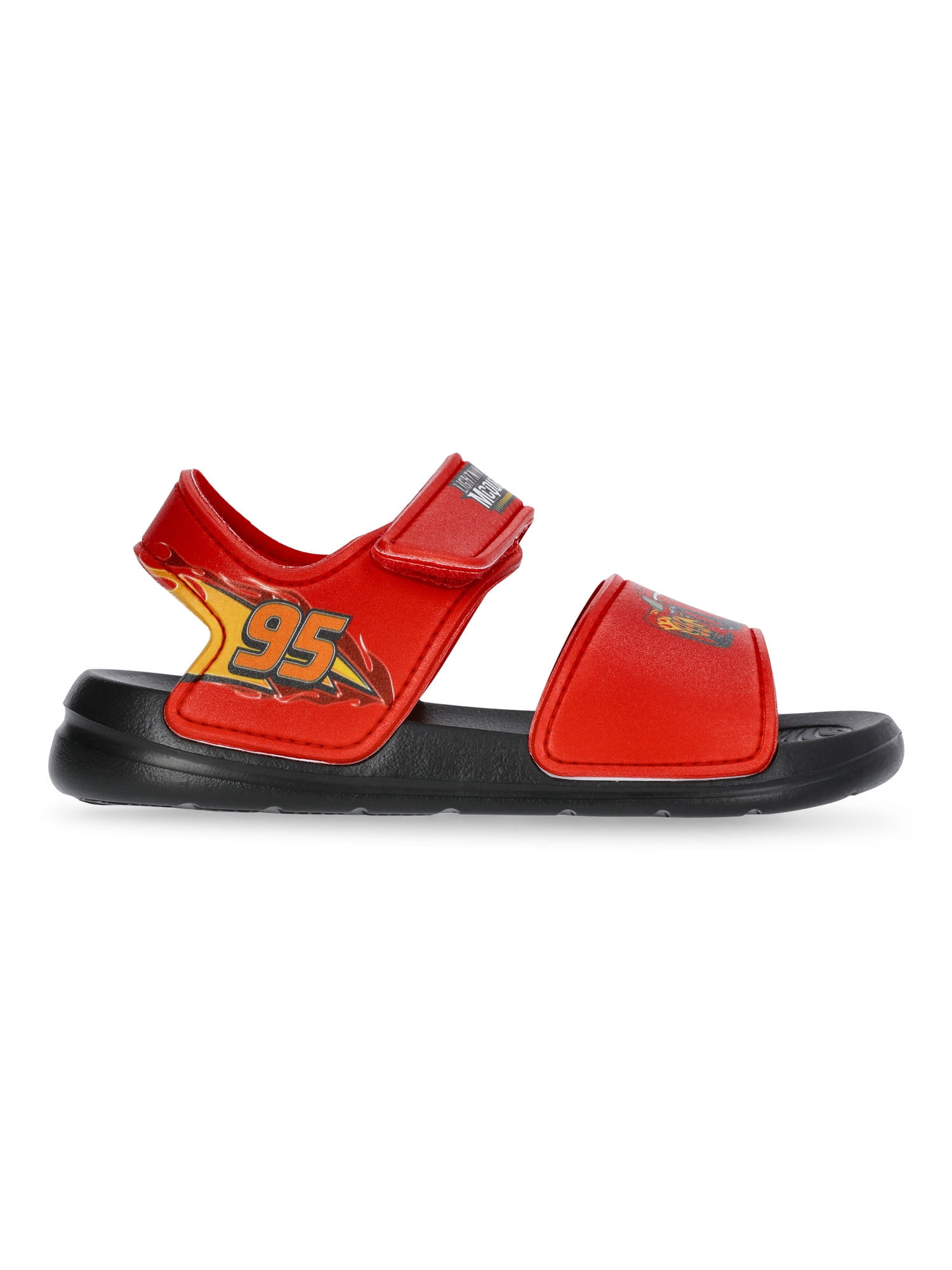 Disney Pixar Cars Lightning McQueen Toddler Boys Single Strap Sandals