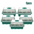 thumbnail image 1 of 5Pack 12 Grow Trays with Humidity Dome and Cell Insert - Mini Propagator for Seed Starting and Growing Healthy Plants Durable Reusable and Recyclable, 1 of 9