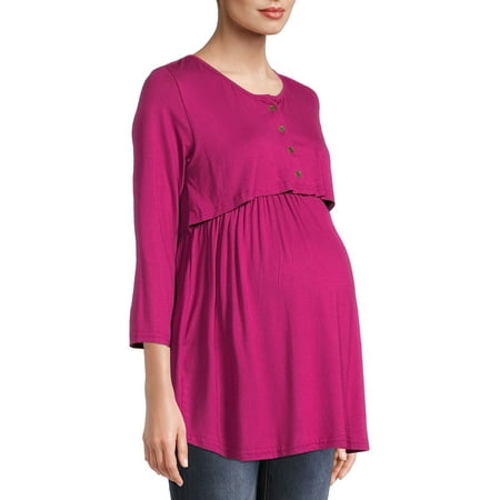 

Oh! Mamma Maternity Women s Double Front Nursing Top (Women s and Women s Plus)