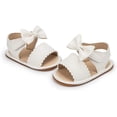 thumbnail image 3 of Infant Boys Girls Sandals Breathable Premium Baby Summer Outdoor Casual Beach Shoes Lightweight Toddler Flower Bowknot Anti Slip Rubber Sole Newborn Prewalker First Crib Shoes, 3 of 5