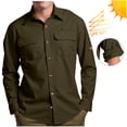 thumbnail image 2 of Men Safari Long Sleeve UPF 50+ Sun Protection Quick Dry Fishing Hiking Lightweight Outdoor Travel Cargo Shirt, 2 of 7