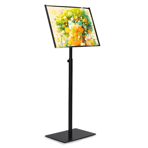 Heavy Duty Pedestal Sign Holder for Display,Poster Stand for Vertical & Horizontal View,Square Base Sign Stands for Display,Outdoor Sign Holder