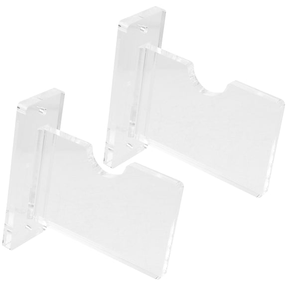 Beaupretty 1Pair Transparent Fishing Rod Holder Wall Mounted Organizer for Display and Storage