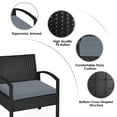 thumbnail image 5 of Gymax 3PCS Patio Rattan Conversation Furniture Set Outdoor Yard w/ Grey Cushions, 5 of 10