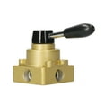 thumbnail image 1 of 12-inch Pneumatic Rotary Lever Hand Valve 4 Way 3 Position Air Hand Valve Pneumatic Air Control, 1 of 4