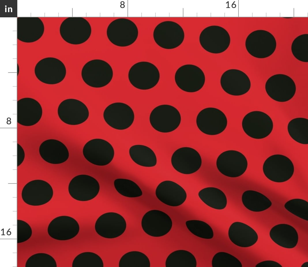 Huddle klodset baseball Spoonflower Fabric - Polka Dot Black Red Lady Bug Retro Dots Inch Printed  on Upholstery Velvet Fabric Fat Quarter - Upholstery Home Decor  Bottomweight Apparel - Walmart.com