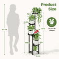 thumbnail image 6 of Bamworld 4 Tier Tall Metal Plant Stand - Heavy-Duty Corner Shelf for Indoor Outdoor, Multi iron Plant Holder for Garden, Balcony, Living Room, Bedroom - Sturdy Flower Pot Display Rack, 6 of 7