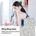 thumbnail image 2 of Compatible with Samsung Galaxy A50 Case, Glitter Sparkly Samsung Galaxy A50 Phone Case with Slim Silicone Shockproof Protective Bumper Cover for Cute Girls Women (Silver), 2 of 14