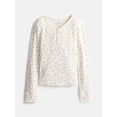 thumbnail image 5 of Weekend Academy Girls Ribbed Henley Top with Long Sleeves, Sizes 4-18, 5 of 5