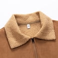 thumbnail image 6 of Maoxin Jackets for Men Vintage Warm Solid Color Zipper Pocket Long Sleeved Casual Jacket Orange L, 6 of 7