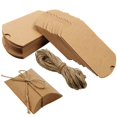 thumbnail image 1 of Caja de dulces tipo almohada TUNC 50 piezas 9*6*2.5 cm con cuerda de yute, 1 of 5