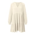 thumbnail image 3 of Women's Boho Dress Short Sleeve O Neck Pocket Dress Casual Print Short Crewneck Dress Spring Dresses Chiffon Maxi Dress plus plus Size Dress for Women Formal Womens Tan Elegant Dress plus Size Beach, 3 of 4