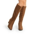thumbnail image 4 of BURUDANI Women Chunky-Heel Knee-High Boots Side-Zip Fashion Riding Boots for Fall & Winter, 4 of 7