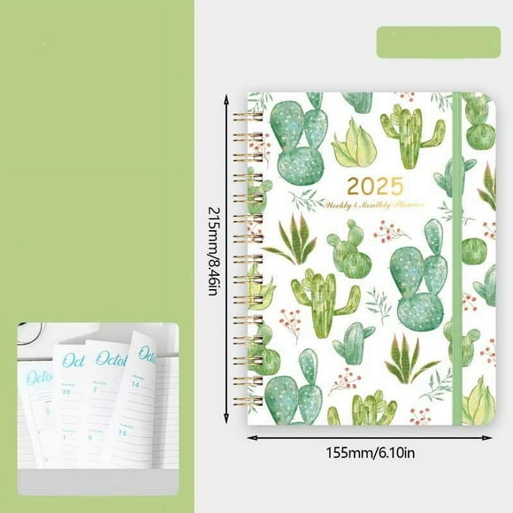 2025 English Schedule A5 Plan Book With Separating Pages Plan Notebook Coil Book