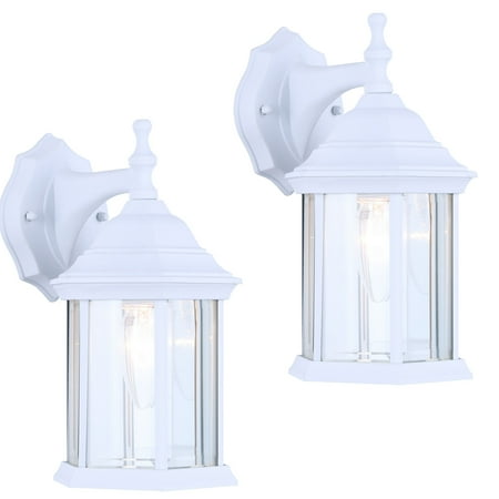 2 Pack of Exterior Outdoor Light Fixture Wall Lantern ... on Decorative Exterior Wall Sconce Light Fixtures id=68277