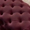 thumbnail image 6 of 51 Inch Velvet Upholstered Ottoman Bench with Metal Legs, Modern Button-Tufted Bench Chair with Padded Seat Cushion for Living Room Bedroom, Easy Assembly, Red, 6 of 7