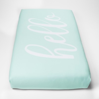 cloud island green crib sheet