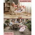 thumbnail image 5 of Tiny Marvels Deluxe Cozy Portable Baby Swings for Infants,Adaptable Speed,Music,Removable-Toy-Bar,Age 0-9 Months(Blush Bloom), 5 of 10