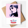 thumbnail image 1 of High Cold Woman Exquisiteness Vogue Happy Birthday Greeting Cards Envelopes Blank, 1 of 3
