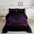 thumbnail image 2 of Erosebridal Girls Gaming Bedding King Comforter Set, Gradient Honeycomb Down Comforter, Reversible, 2 of 7