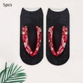 thumbnail image 6 of Segolike 5 Pairs Flip Flop Print Socks 3D Pattern Socks Adult Short Sock Accessories Funny Stocking Low Ankle Socks for Halloween Gift B, 6 of 7