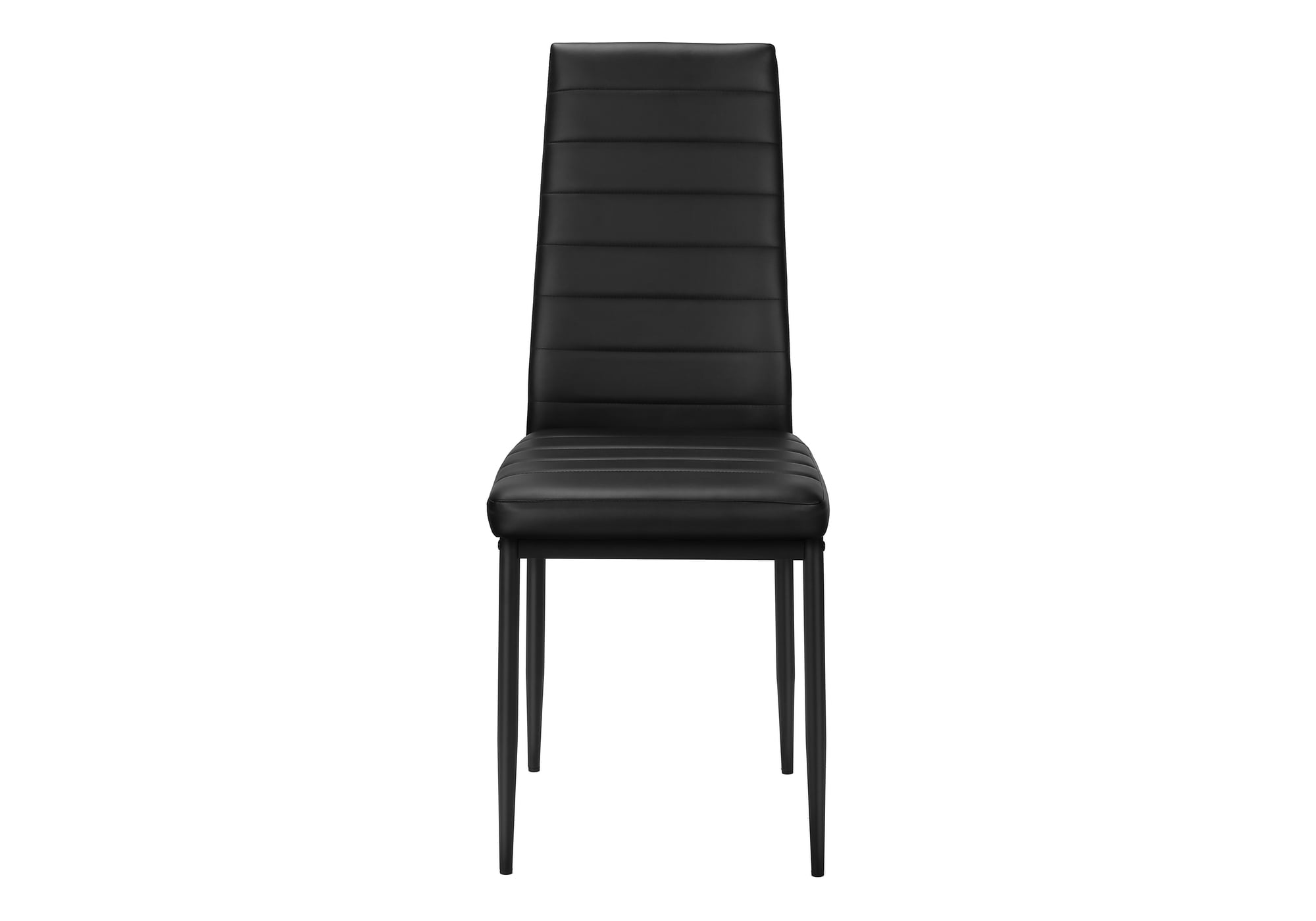Monarch Specialties - I 1270 Dining Chair, 39" Height, Set Of 2, Side, Kitchen, Black Leather Look
