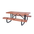 thumbnail image 3 of LifeYard 6' Rectangular Picnic Table, Expanded Metal,(72" Long) (Brown), 3 of 7