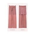 thumbnail image 6 of Made by Olivia Women's Wide Leg Chiffon Loose Pleated Palazzo Pants with Built-in Flexible Liner Shorts and Ribbon Tie Closure, 6 of 6