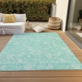 thumbnail image 6 of Addison Rugs Chantille Indoor/Outdoor Transitional Floral Aqua Washable Rectangle Rug, 5' x 7'6", 6 of 6