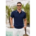 thumbnail image 5 of COOFANDY Men's 2 Pieces Linen Set Henley Shirt Short Sleeve and Harem Capri Pants Wide Leg Baggy Beach Yoga Trousers Outfits, 5 of 6