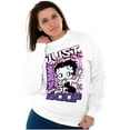 thumbnail image 4 of Kanji Style Cartoon Just Say Boop Women Crewneck Sweatshirt Brisco Brands L, 4 of 6