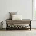 thumbnail image 3 of Walker Edison Storage Bench, Grey Wash, 3 of 11