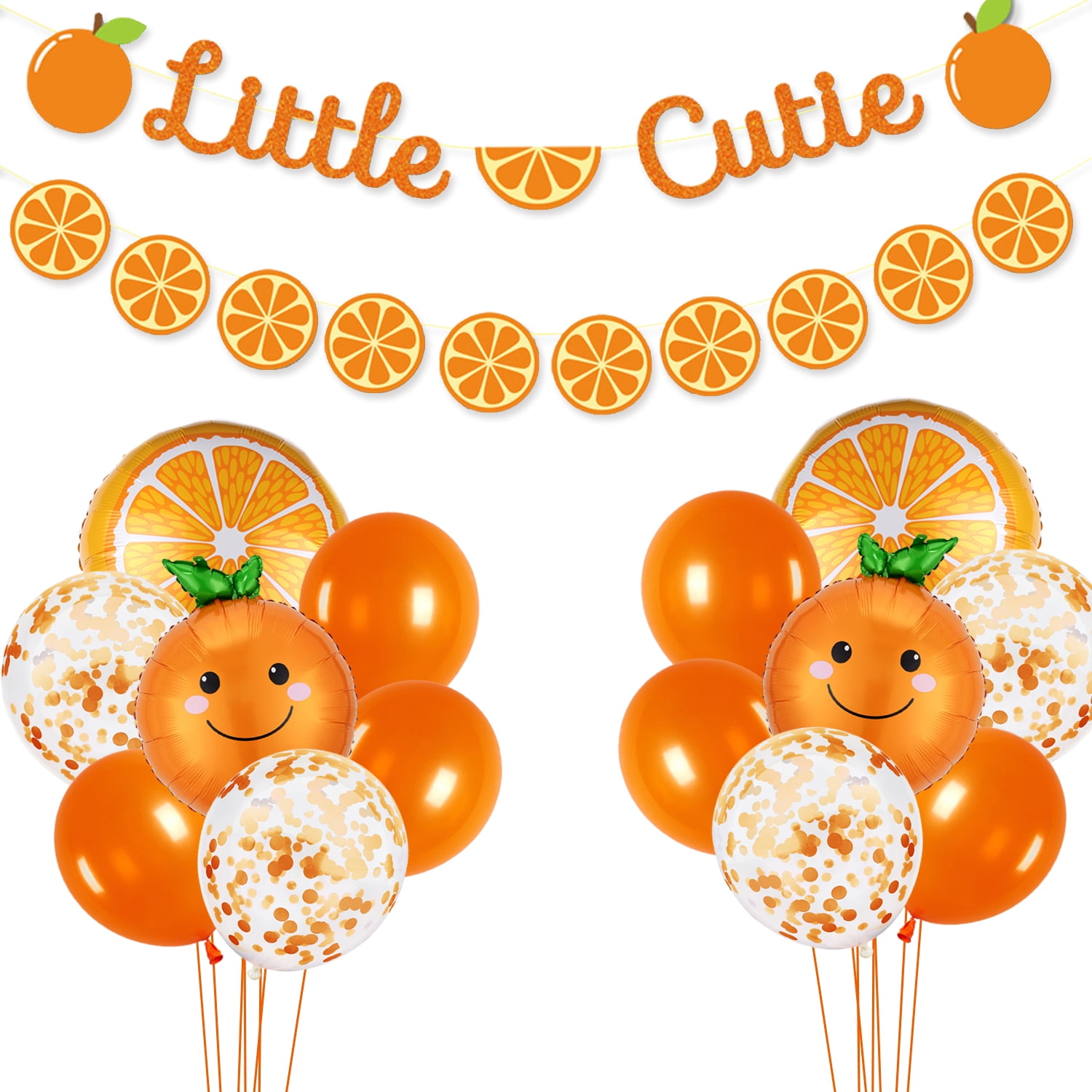 Qilery 60 Pcs Little Cutie Baby Shower Decorations Orange Cutouts Orange  Bulletin Board Cut Outs Little Cutie Banner Supplies Little Cutie Party Cut