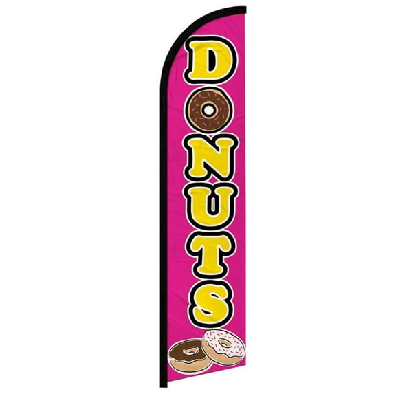 Donuts (Pink) Windless Banner Flag